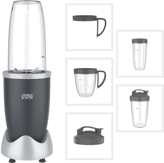 Blender cu cană din plastic 950 ml 900W gri