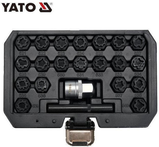 22-piece Socket Set Vw Security Screws Yato Yt-060305 1/2"
