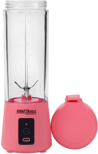 Kraft & Dele Blender cu Cană din Plastic 400 ml Roz KD4173