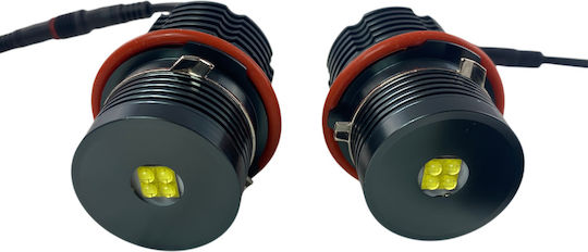 20w Led Γνήσια Angel Eyes Bmw E39 E60 E53 X5 E65 E87 E63 Λευκό 2τμχ
