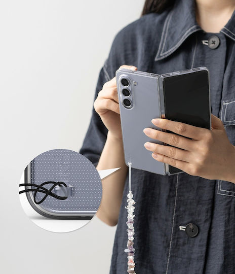 Ringke Slim Back Cover Plastic 1mm cu Curea Transparent (Galaxy Z Fold5)