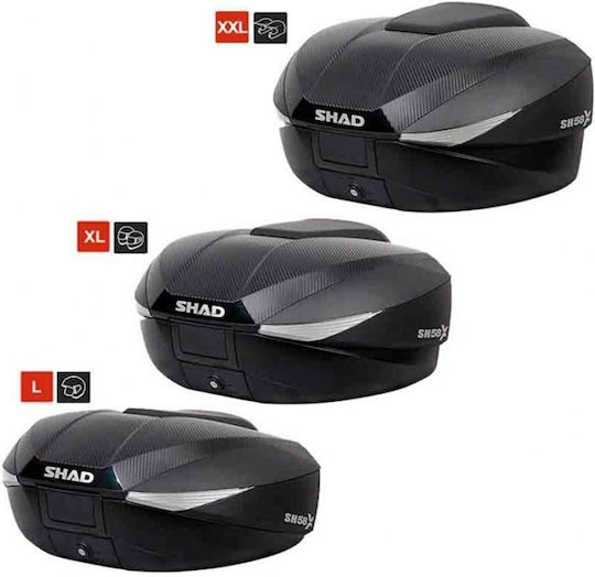 Shad SH58X Μπαγκαζιέρα Μοτοσυκλέτας 58lt Μαύρη