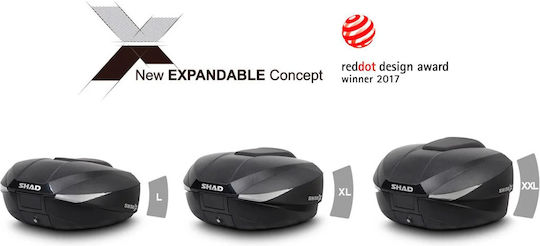Shad SH58X Μπαγκαζιέρα Μοτοσυκλέτας 58lt Μαύρη