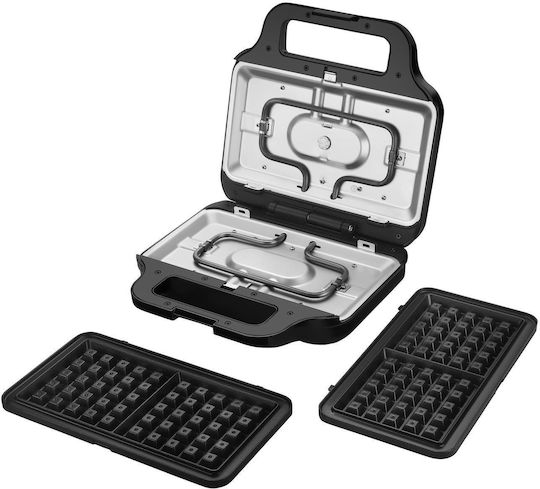 Kraft & Dele Sandwich-Maker mit Herausnehmbare Keramikplatten für 2 Toasts 1500W