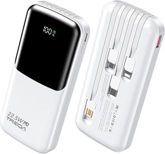 Treqa TR-971 Power Bank 10000mAh 22.5W με Θύρα USB-C Μαύρο
