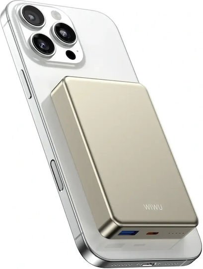 Wiwu P15-1 MagSafe Power Bank 10000mAh 15W Stromlieferung Gold