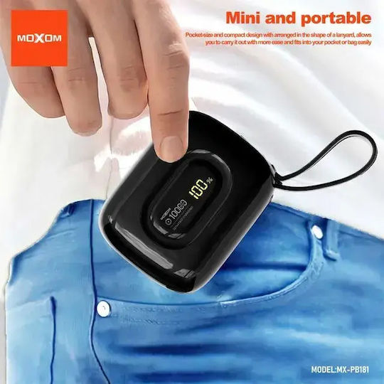 Moxom MX-PB181 Power Bank 10000mAh 22.5W Schwarzes
