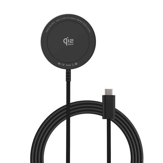 Tech-Protect Wireless Qi2 Charger And USB-C Cable 25W Black A54
