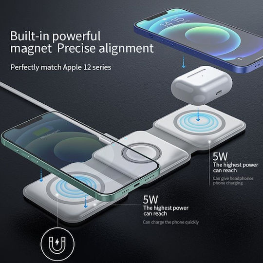 SiiPro Φορτιστής Magsafe 15W Power Delivery Μαύρος (SW-42B)