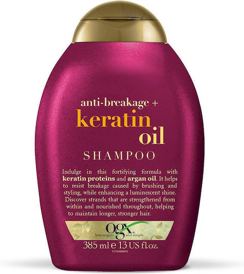 OGX Strength & Length Σαμπουάν Αναδόμησης/Θρέψης & Λάμψης 385ml