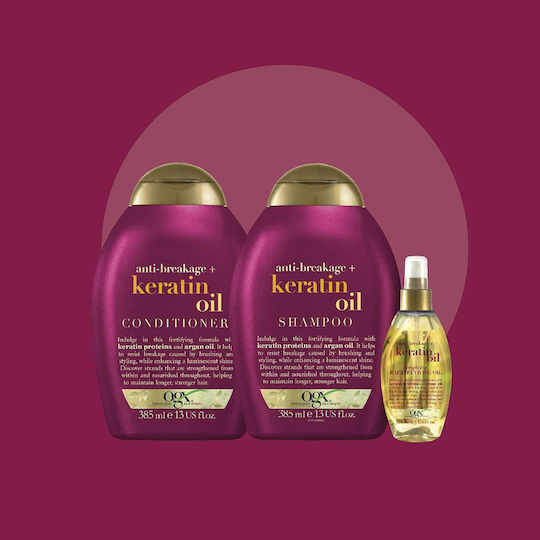 OGX Strength & Length Σαμπουάν Αναδόμησης/Θρέψης & Λάμψης 385ml