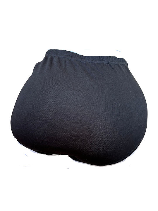 Hohe Taille Damen-Slips 3er Pack Schwarz