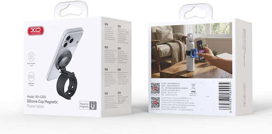 Xo C203 Universal Smartphone Mount Magsafe Adjustable Silicone Strap Black