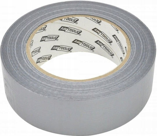 AWTools Αυτοκόλλητη Υφασμάτινη Ταινία Ασημί 10mx38mm