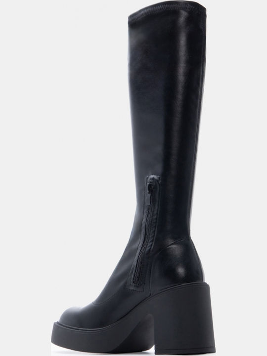 Damenstiefel mit Hochabsatz Schwarz