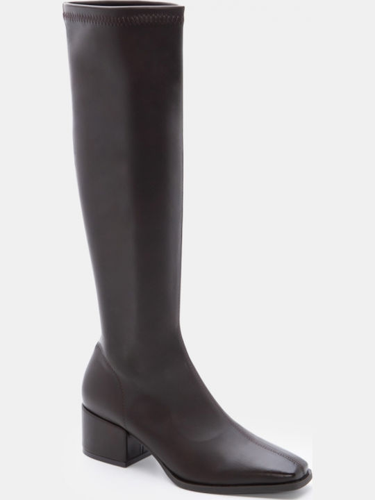 Damenstiefel mit Mittelhohem Absatz Braun