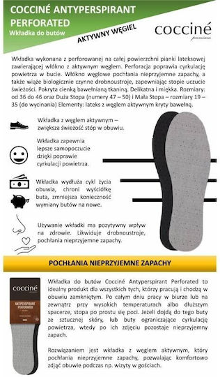 Coccine Анатомични Стелки за Обувки 103080/46 2 Бройки