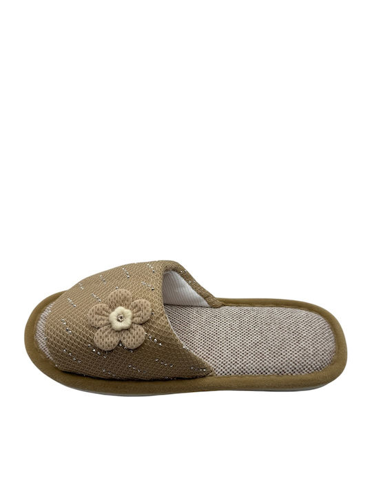 Tecos Damen Hausschuhe Sliders Braune