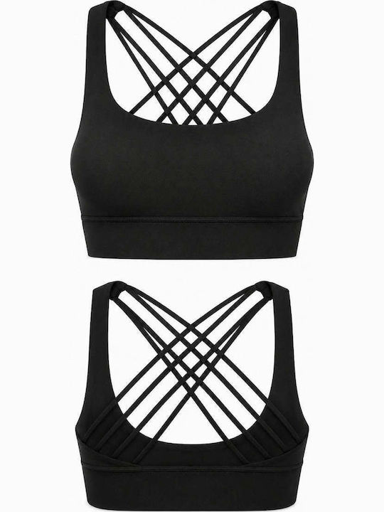 Sutien Sport Femei Negru Cu Căptușeală Detașabilă