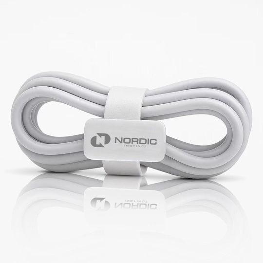 Nordic Cable USB-C male - USB-A Λευκό 2m
