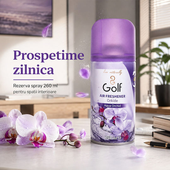 Golf Aqua Orchid Air Freshener Refill Compatible Automatic Devices 260ml