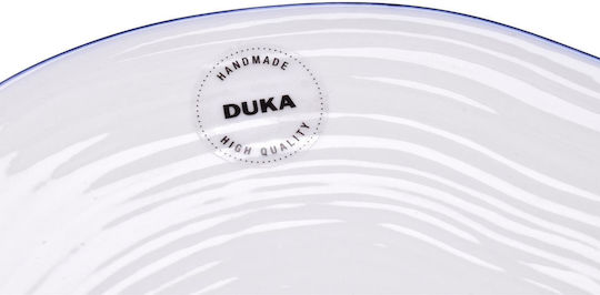 Duka Πιάτο Ρηχό από Πορσελάνη Λευκό 27cm