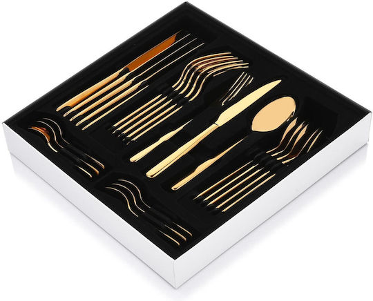 Duka Gold Stainless Steel Cutlery Set 24 Pieces