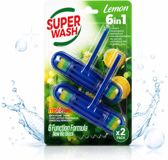 Super Wash Fresh Power Bloc Toaletă cu Miros de Prospețime 2x50gr