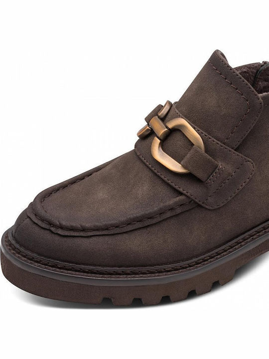 Damen Stiefeletten Braun