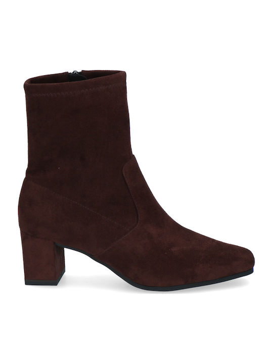 Damen Stiefeletten mit Absatz Braun