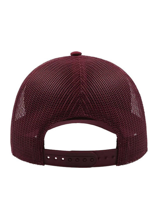 Atlantis 898 Rapper Suede Five-Leaf Jockey Hat 100% Polyester Burgundy