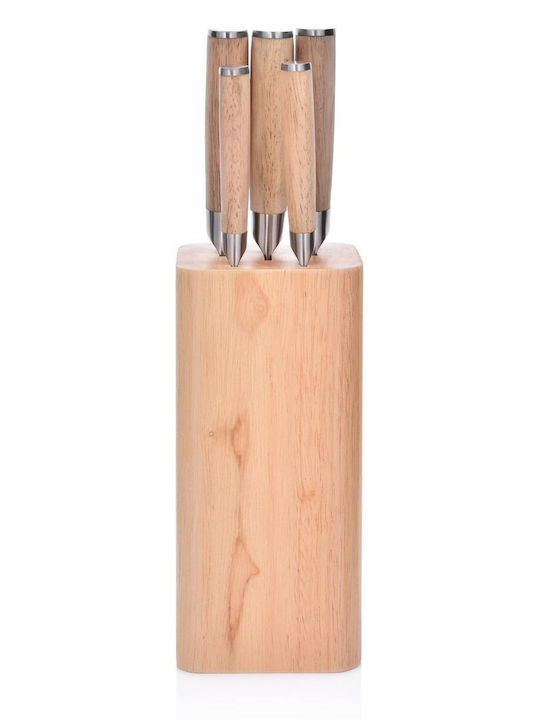 Duka Knife Set with Base Made of Stainless Steel 5 Pieces