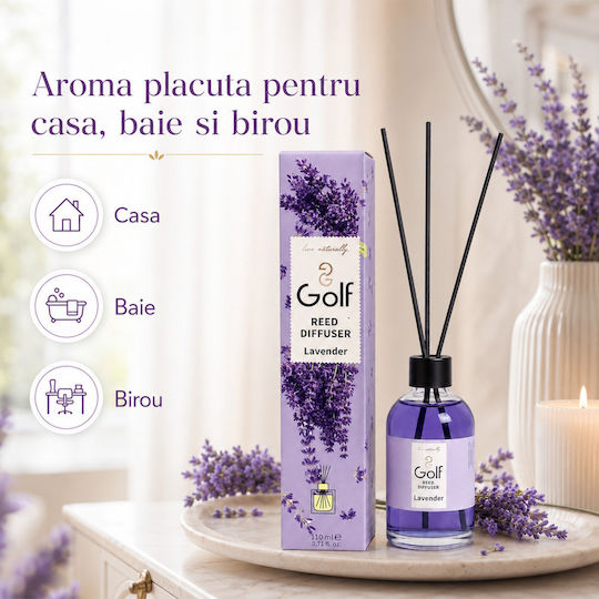 Golf Ambient Scent Diffuser Sticks Lavender Aroma Relaxing 110 Ml