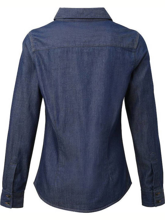 Μακρυμάνικο Γυναικείο Τζιν Πουκάμισο Indigo Denim