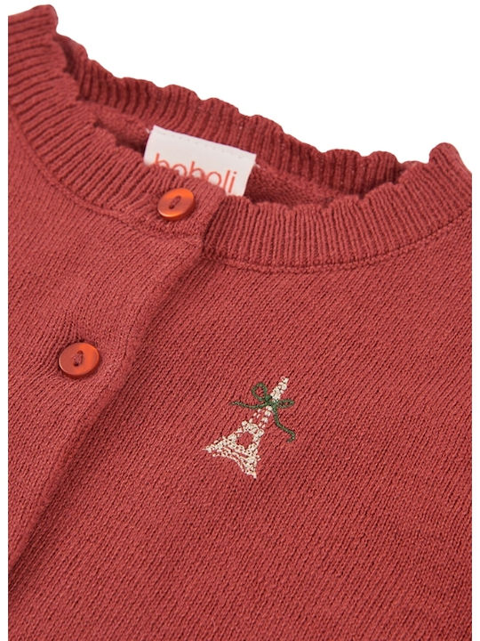 Kinder-Strickjacke Baumwollrote