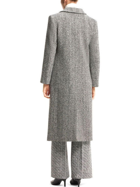 Women's Coat Black-White
