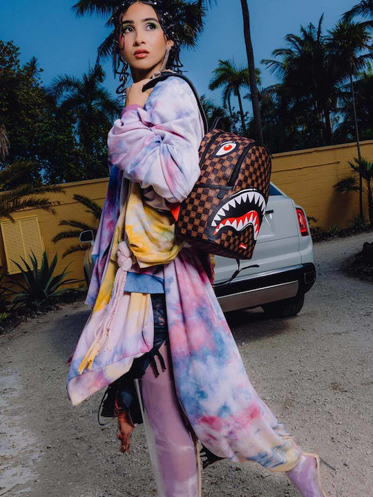 Sprayground Sharks In Paris Grin And Grind Savage Braunen Rucksack