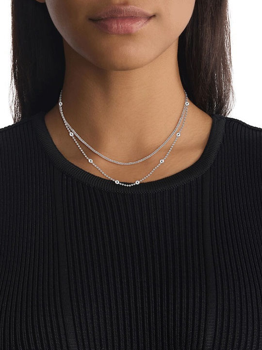 Calvin Klein Κολιέ Διπλό από Ατσάλι