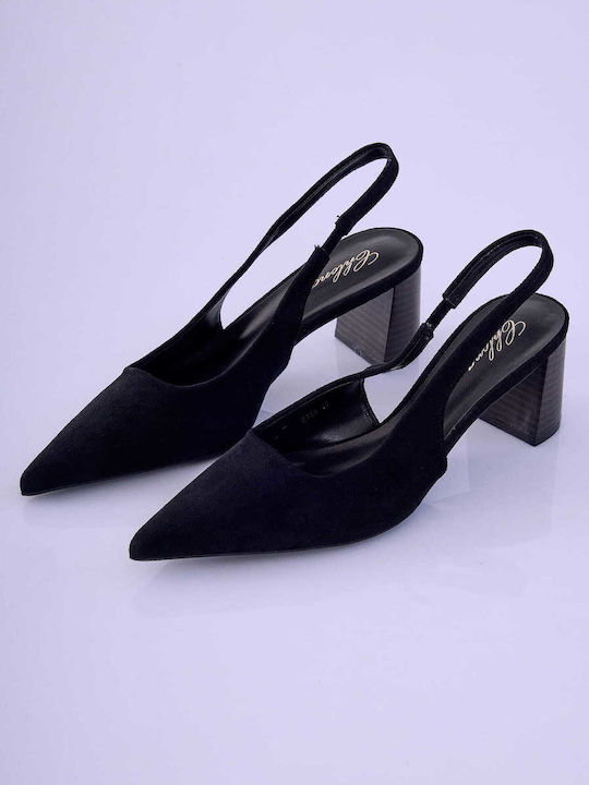 Celestino Γόβες Slingback Σουέντ Όψη Μαύρο