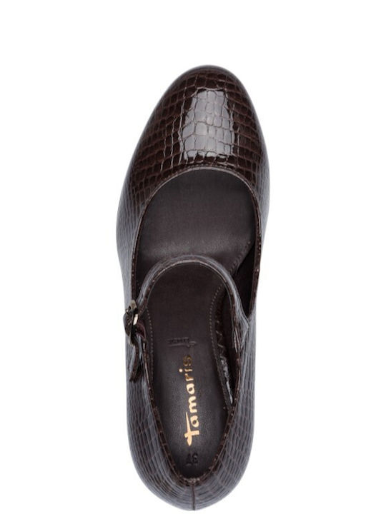 Pumps aus Braunen Lackleder