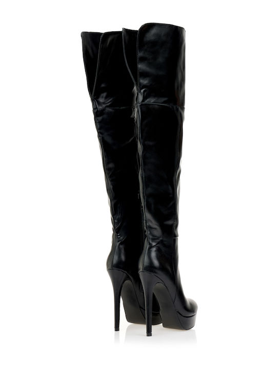 Damenstiefel mit Hochabsatz Schwarz