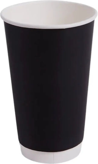 Einweggeschirr Papier Schwarz 480ml