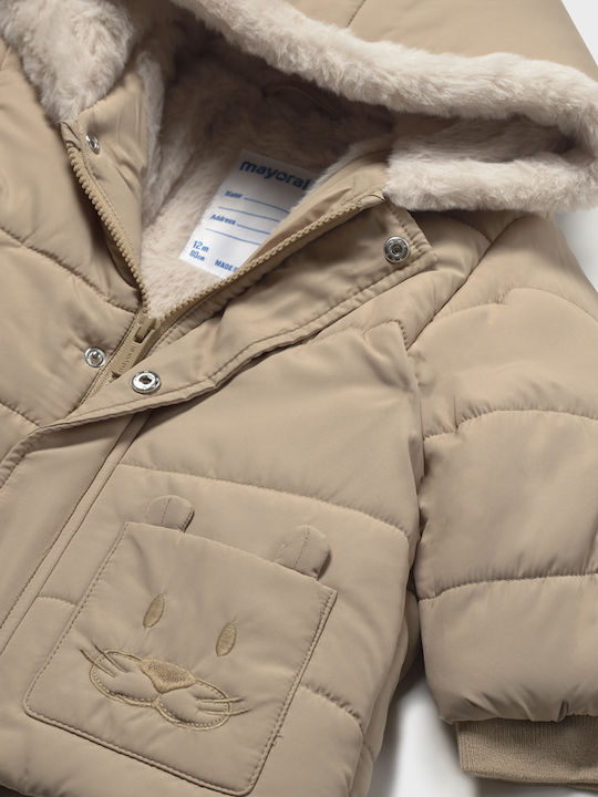 Kinder Pelz Kurze mit Futter Beige