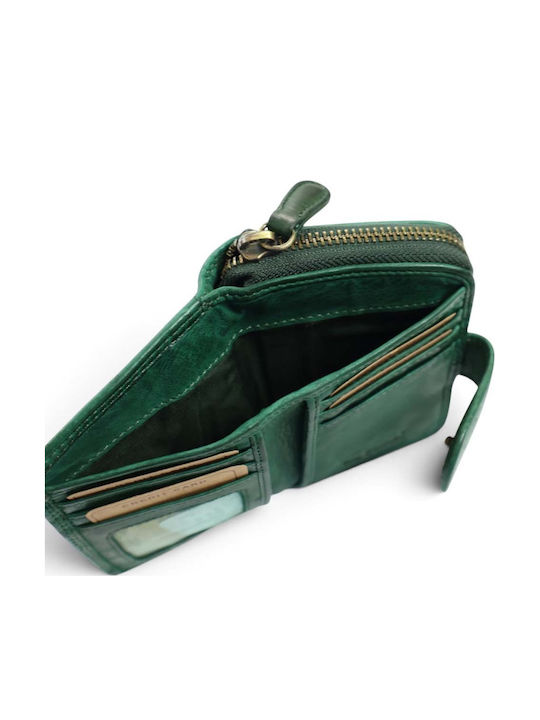 Leder Damenbrieftasche Grün
