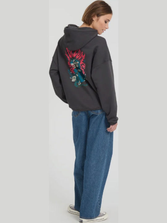 Radical Daze Long Women's Hooded Sweatshirt Black