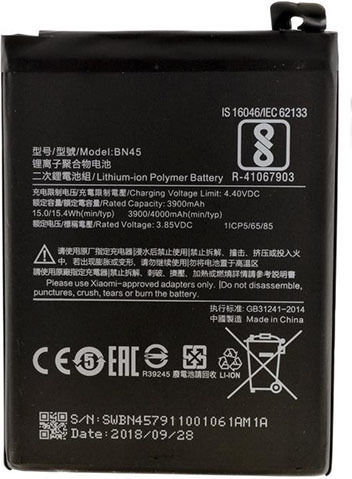 Xiaomi BN45 Replacement Battery 4000mAh for Redmi Note 5