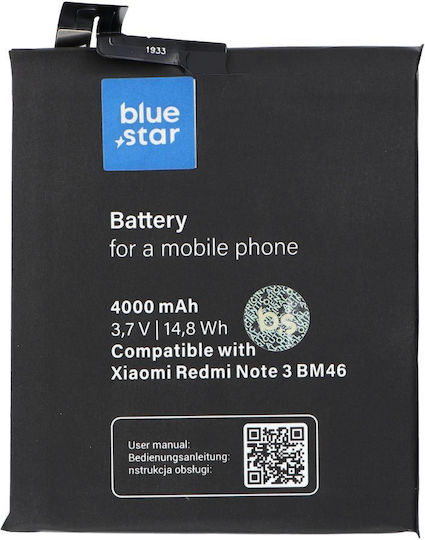 Blue Star Συμβατή Μπαταρία Αντικατάστασης 4000mAh για Redmi Note 3
