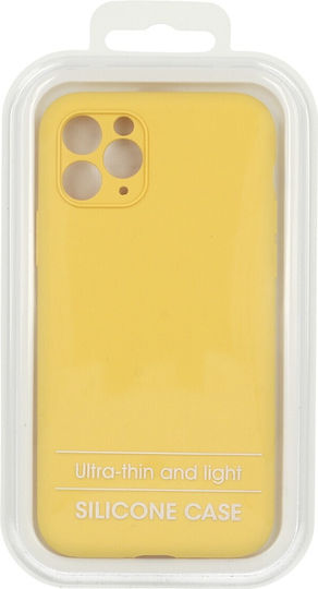 Vennus Real Smooth Back Cover Σιλικόνης Κίτρινο (iPhone 11 Pro)