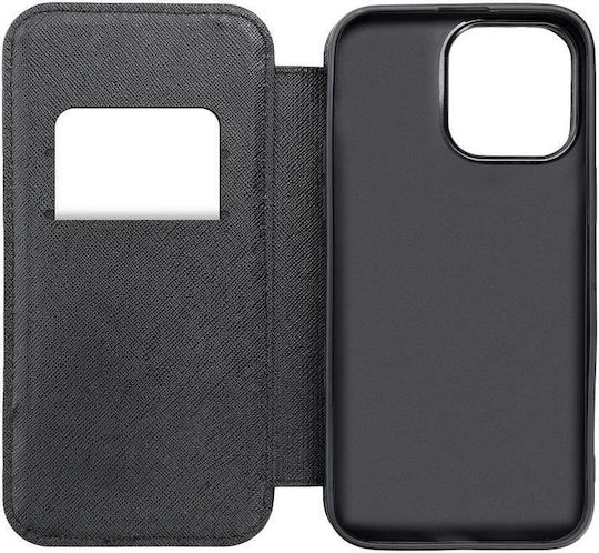 Forcell Puffer Buchen Sie Synthetisches Leder Schwarz (iPhone 14 Plus)