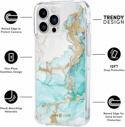 Case-Mate Tough Print Back Cover Σιλικόνης Ocean Marble (iPhone 13 Pro)